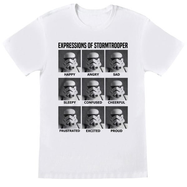 Star Wars Unisex Adult Expressions Of Stormtrooper T-Shirt - White