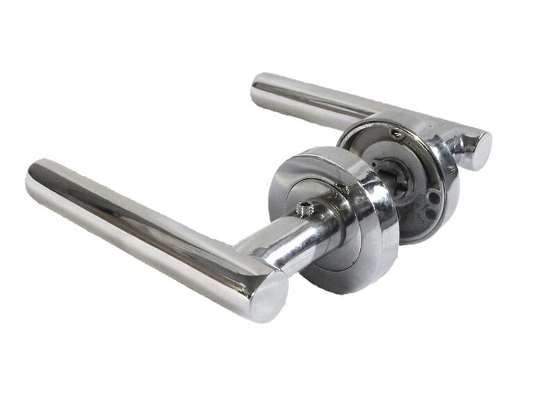 EDH Door Hardware Straight T Bar Internal Latch & Tubular Latch, Essential Sets for Internal, Featuring Polished Chrome Finish