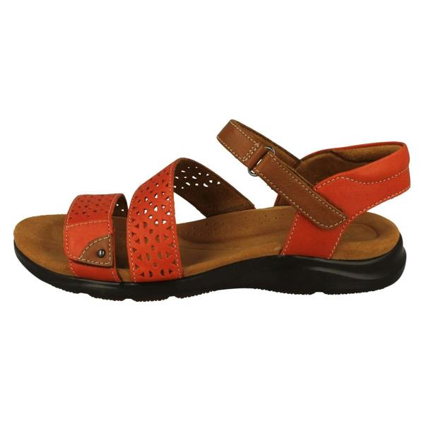 Clarks Ladies Clarks Cut Out Detailed Strappy Wedge Sandals Kitly Way