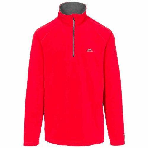 Mens Trespass Blackford Microfleece Pull Over Zip Fleece Top