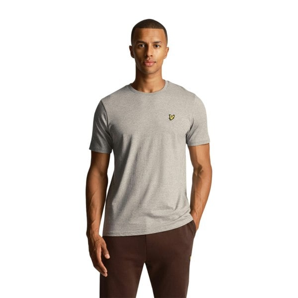 Lyle & Scott Mens Plain T-Shirt - Mid Grey Marl