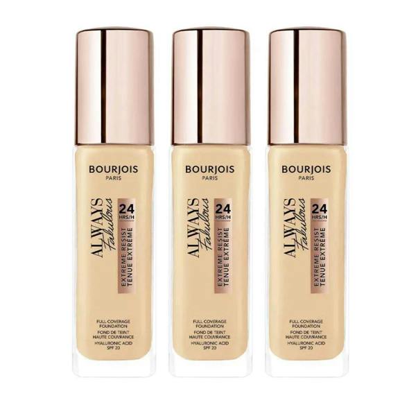 Bourjois Paris 3 x Bourjois Always Fabulous 24hr Extreme Resist Foundation - 110 Light Vanilla