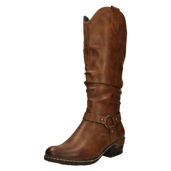 Rieker Ladies Rieker Knee High Warm Lined Boots With Rieker Tex 93670