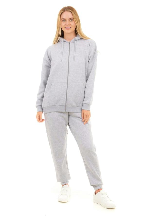 Smart Living Women's Zip-Up Hoodie - Soft Cotton Blend with Drawstring Hood - Stylish Everyday Comfort