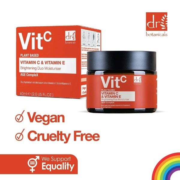 RDB522 Dr Botanicals Vitamin C 1% & Vitamin E Brightening Duo Moisturiser 60ml