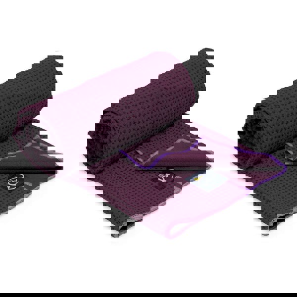 Fitness Mad Grip Dot Hot Yoga Towel - Aubergine