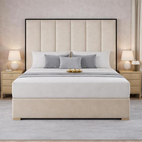 Great British Beds Serena Contrast piping Divan Bed
