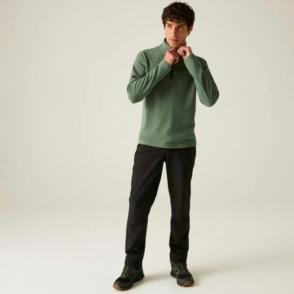 Regatta Great Outdoors Mens Thompson Half Zip Fleece Top - Dark Forest Green - 