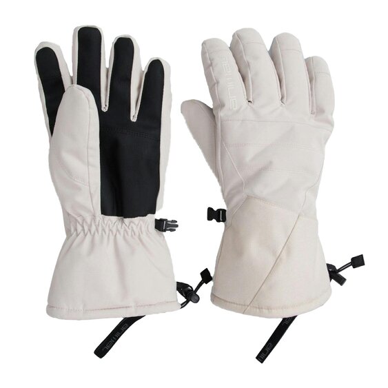 Animal Mens Glacier Herringbone Ski Gloves - Off White