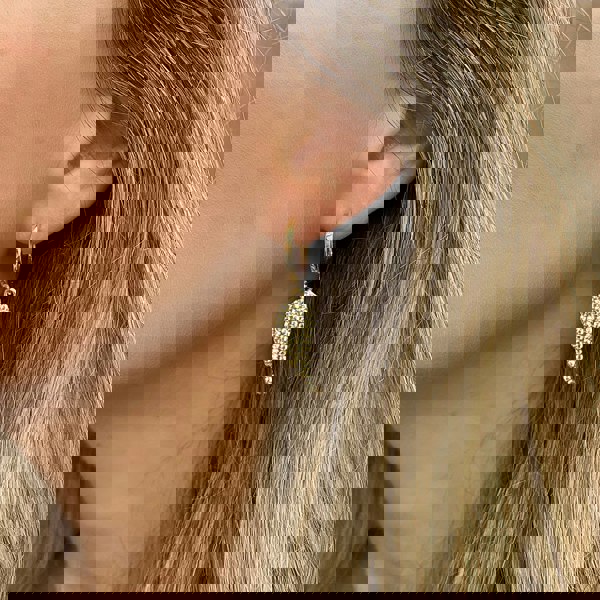 Small Hoop Earrings Angel Wing Earrings