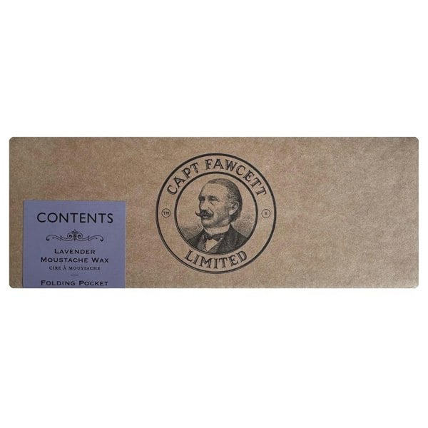 Captain Fawcett Lavender Moustache Wax + Flip Moustache Comb