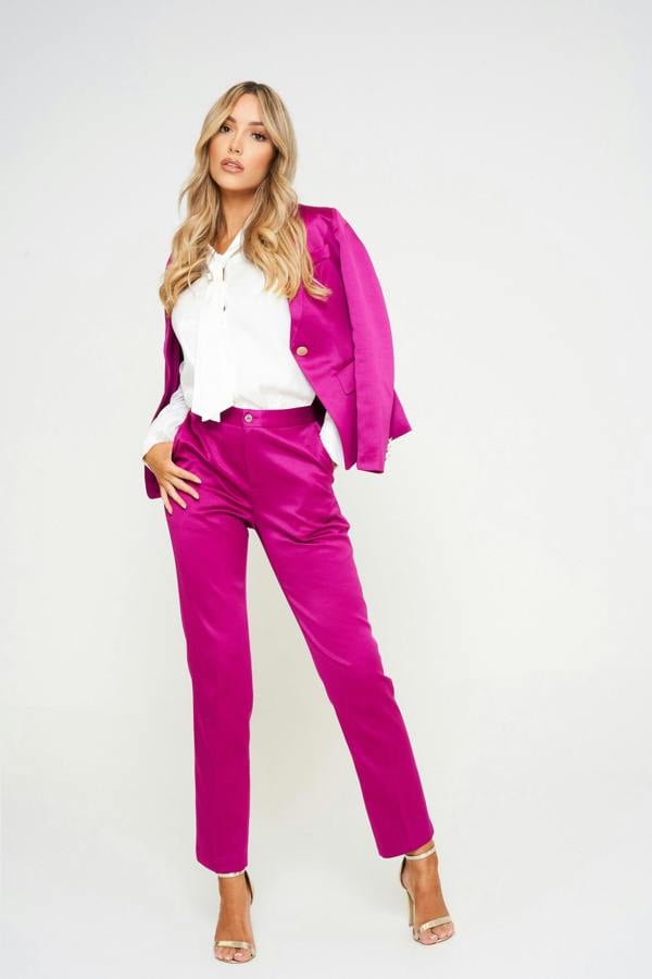 LuvForever Purple 2-Piece Trouser Suit