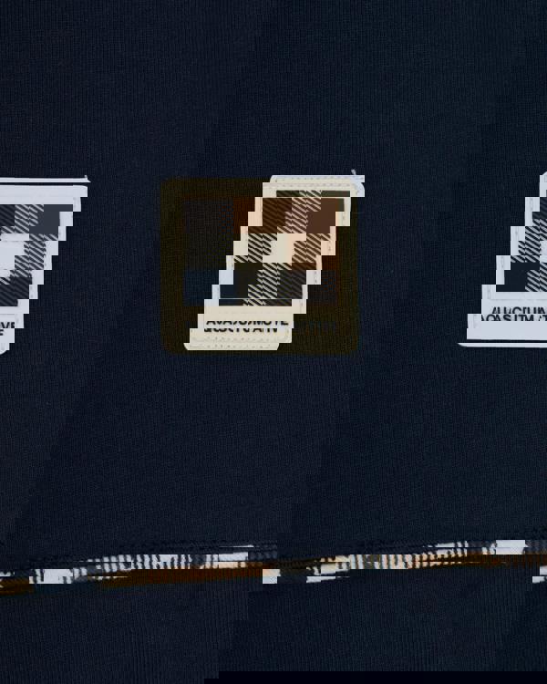 Aquascutum Mens Club Check Piping T-Shirt - Navy 11