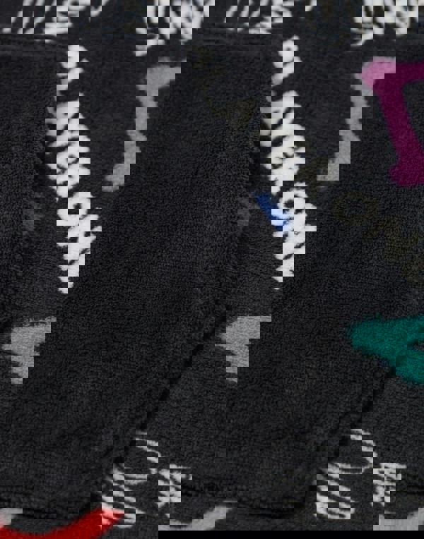 PlayStation Boys Black Logo Blanket Hoodie (One Size)