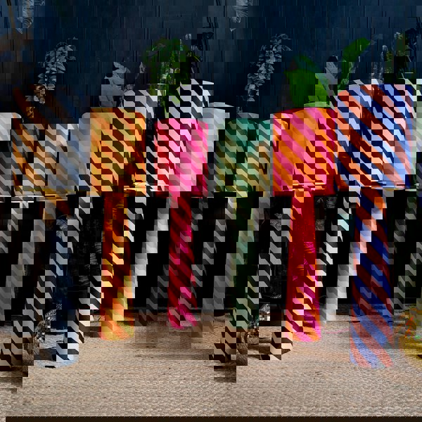 Love Frankie Portable Helter Skelter Velvet lamps in Raspberry Ripple