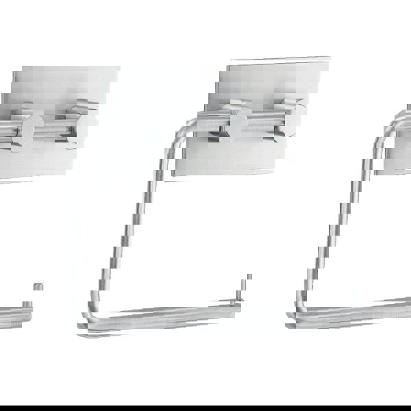 Brushed stainless steel toilet roll holder