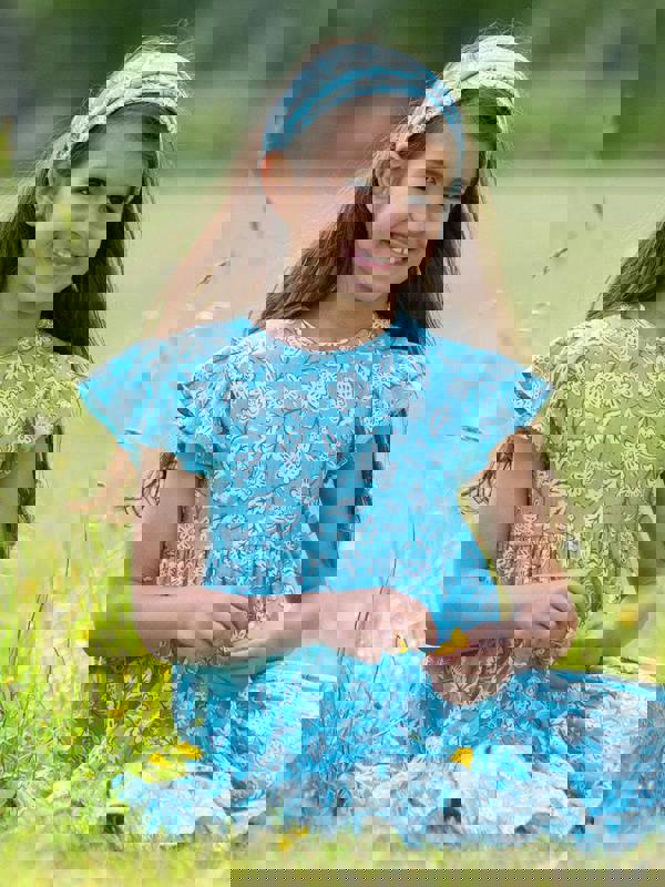 Kite Girls Organic Ocean Bloom Bandana Hairband