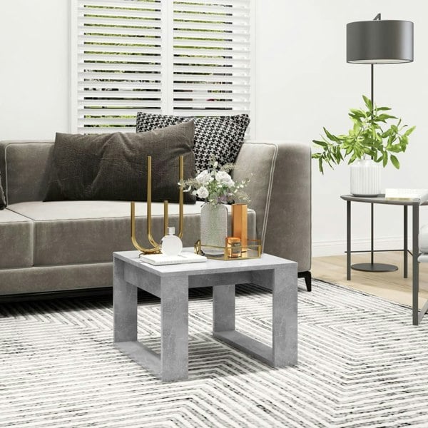 Berkfield Side Table Concrete Grey 50x50x35 cm Engineered Wood