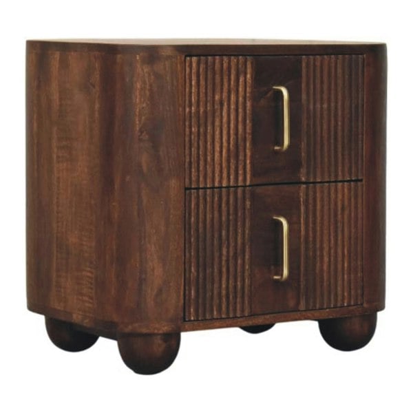 Artisan Furniture Solid Wood Marlowe Fluted Nightstand
