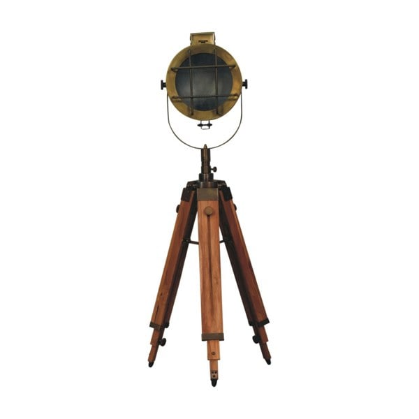 Artisan Furniture Caged Brass Spotlight Floor Lamp