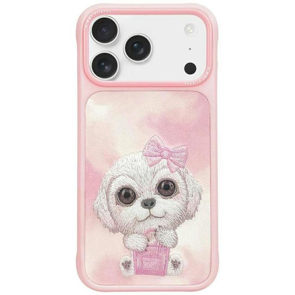 Nimmy Friends Nimmy Big Eye Cute Pet Bischon Fraise Dog Case with MagSafe for iPhone 17 Pro 6.3" Pink - N-XDY-IP17-PRO-02-A