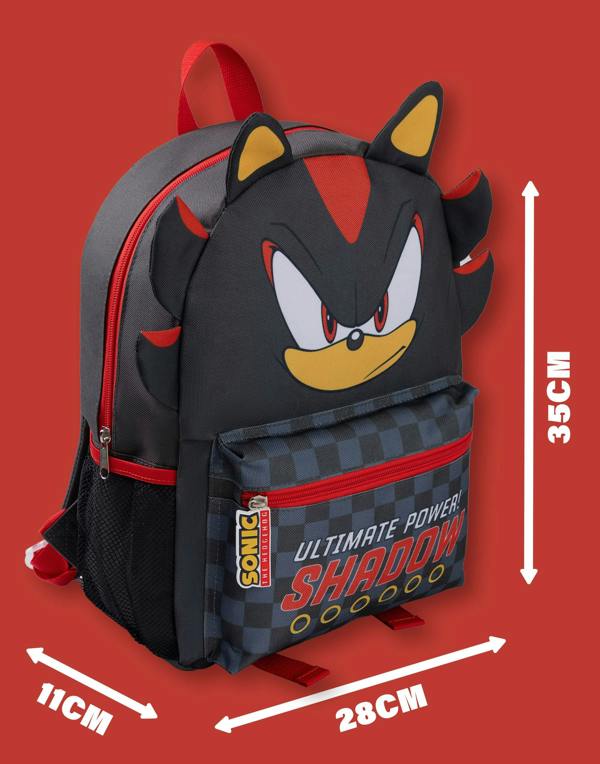 Vanilla Underground Sonic the Hedgehog Unisex Kids Grey Shadow Backpack (One Size)