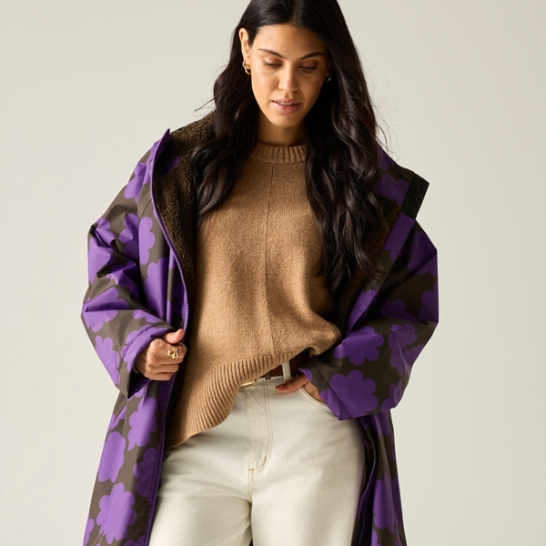 Regatta Womens Orla Kiely Sun Daisy Changing Robe - Purple