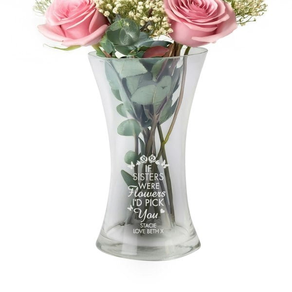 Personalised Memento Company Personalised I'd Pick You Glass Vase