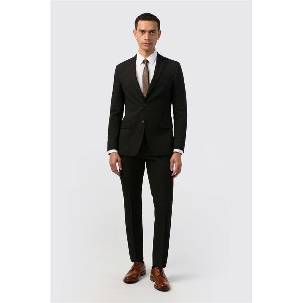 Limehaus Slim Fit Black Stretch Suit Jacket