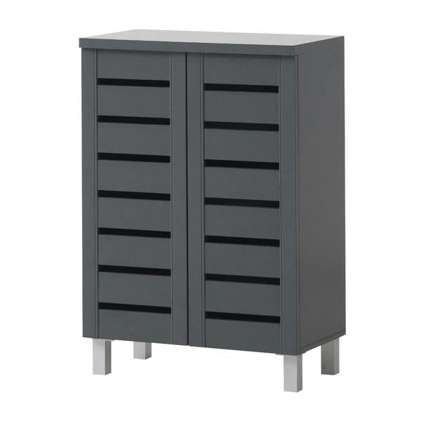 Timber Art Design 4 Tier Shoe Storage Cabinet 2 Door Cupboard Stand Rack Unit