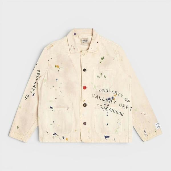 Gallery Dept. EP Jacket All-Over Paint-Splatter Jacket White Multi