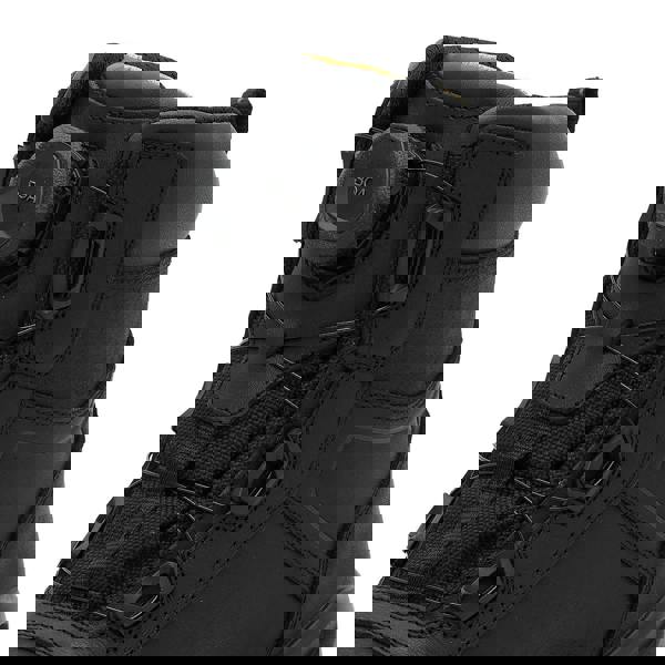 DeWalt Lander Boa Men's Safety Work Non-Metallic Safety Ankle Boots, black safety boots with protective toe caps and secure fastening system.