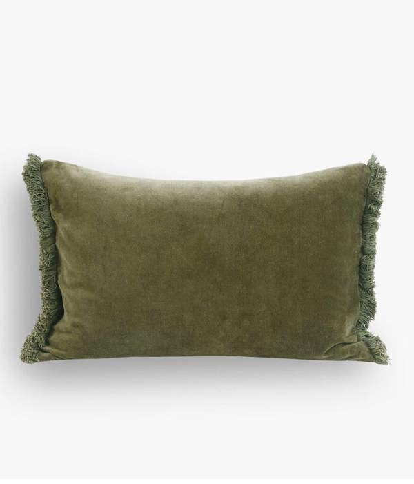 M.M Linen Sabel Cushion Olive 60x40cm