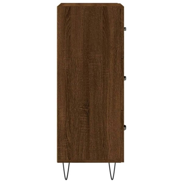 Berkfield Sideboard Brown Oak 34.5x34x90 cm Engineered Wood