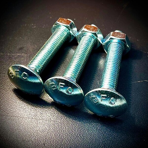Fixaball M10 Coach Cup Carriage Bolts Full Nuts BZP Zinc 4.8 Steel