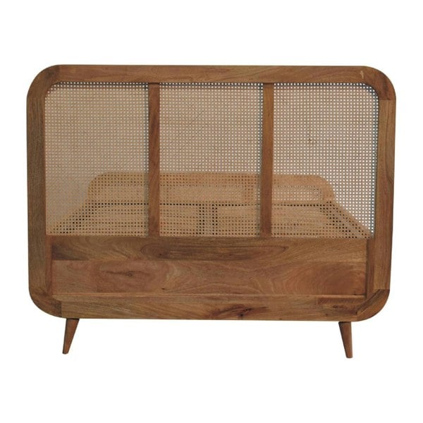 Artisan Furniture Solid Wood Rattan Bed