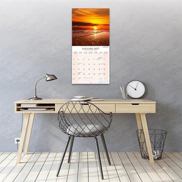 Natural Elements Sunsets Calendar 2027, Wall Calendars, Month To View, Natural World, Gift