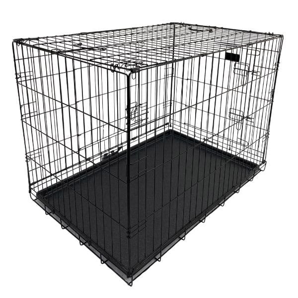 HugglePets Dog Cage with Plastic Tray