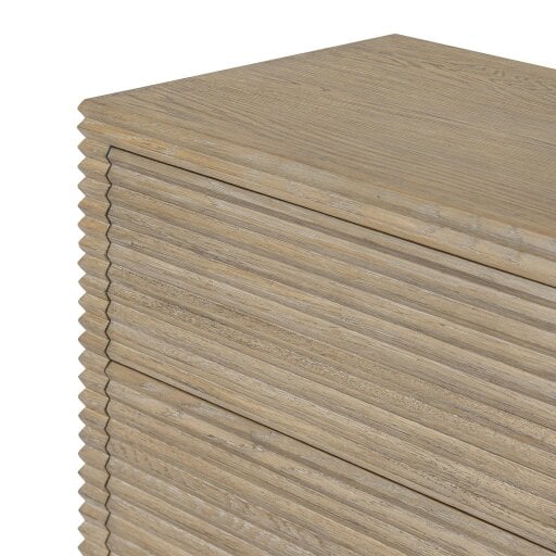 Wyld Haus Mandarina Weathered Oak Ribbed 4 Drawer Chest