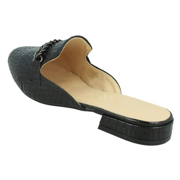 Spot On Ladies Spot On Wide Fit Open Back Mules F80536