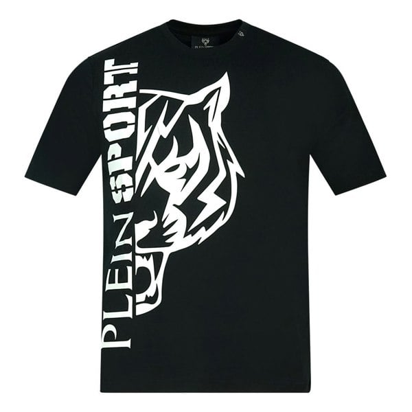 Plein Sport Tiger Side Logo T-Shirt - Black