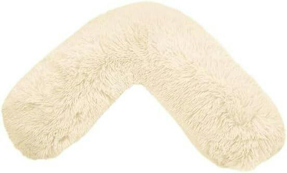 Night Zone Cuddles V Shaped Pillow – Orthopaedic Support Cushion with Case or Cover Only - Cream - Cover Only