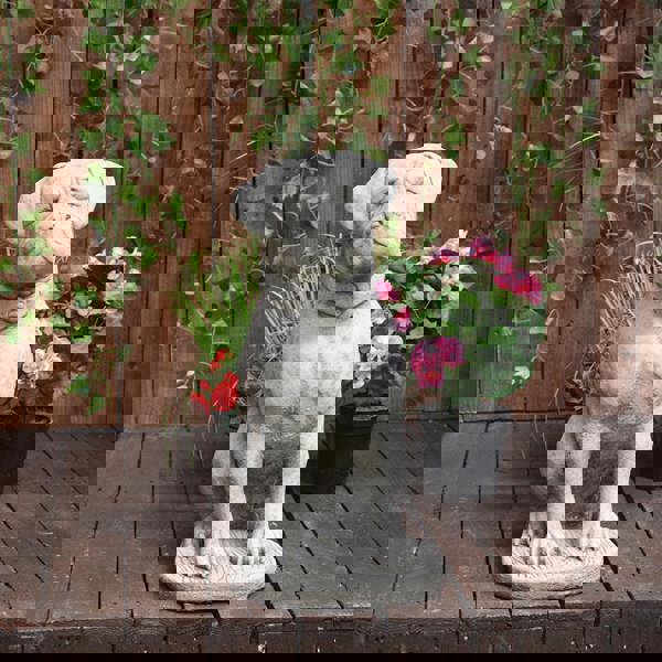 Stone Cast Large Boxer Dog Garden Ornament