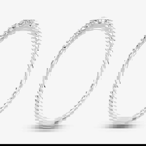 T. H. Baker 9ct White Gold 0.33ct Diamond Pavé Set Half Eternity Ring TH014832R