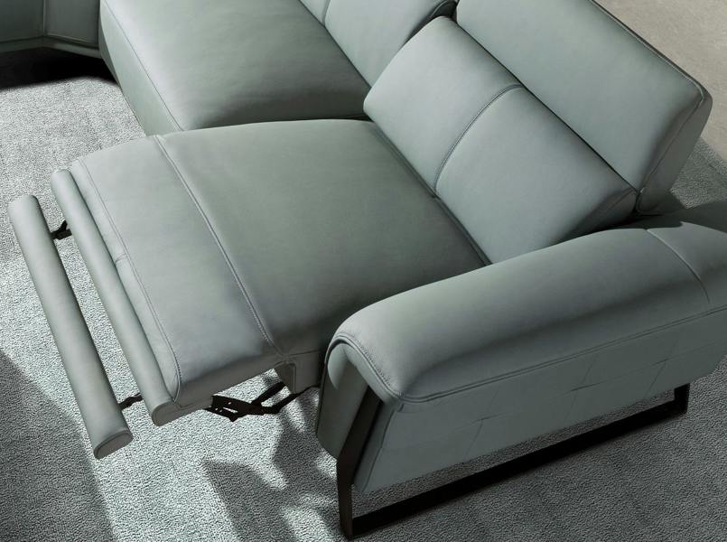 Angel Cerdá Relax corner sofa in turquoise green leather 6251/6252