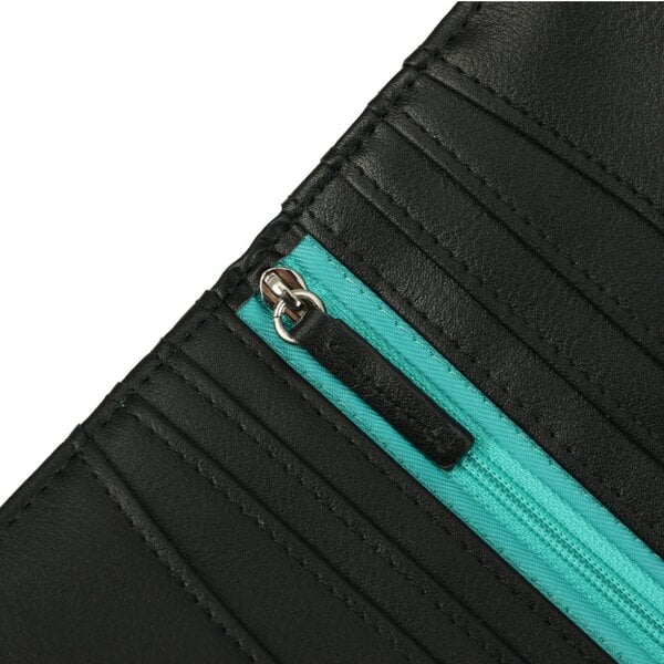 PU Leather Wallet - Modern Design with 8 Card Slots, Central Coin Compartment for Men