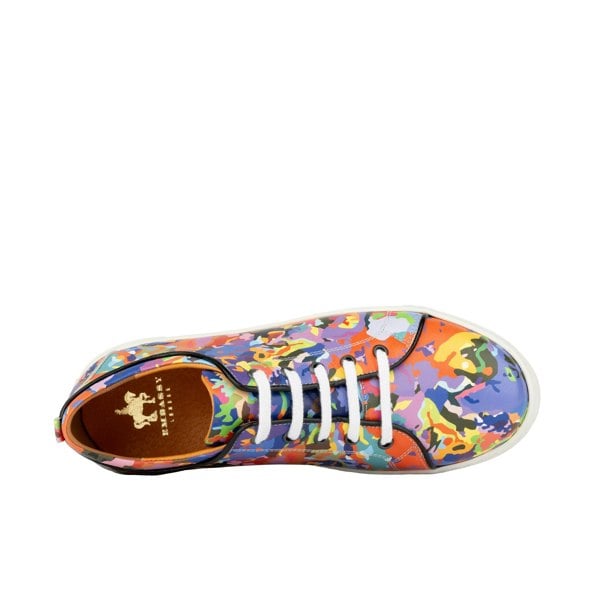 Embassy London Camila - Summer Colours - Women's white sole trainers in eye catching soft leather