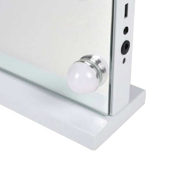 Hollywood LED Vanity Mirror with Bluetooth White Living and Home