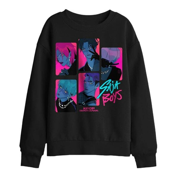 K-Pop Demon Hunters Childrens/Kids Saja Boys Demons Sweatshirt - Black