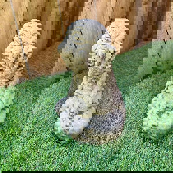 Magical Sitting Goblin  Stone Cast Statue Small Outdoor Ornament Garden Sculpture